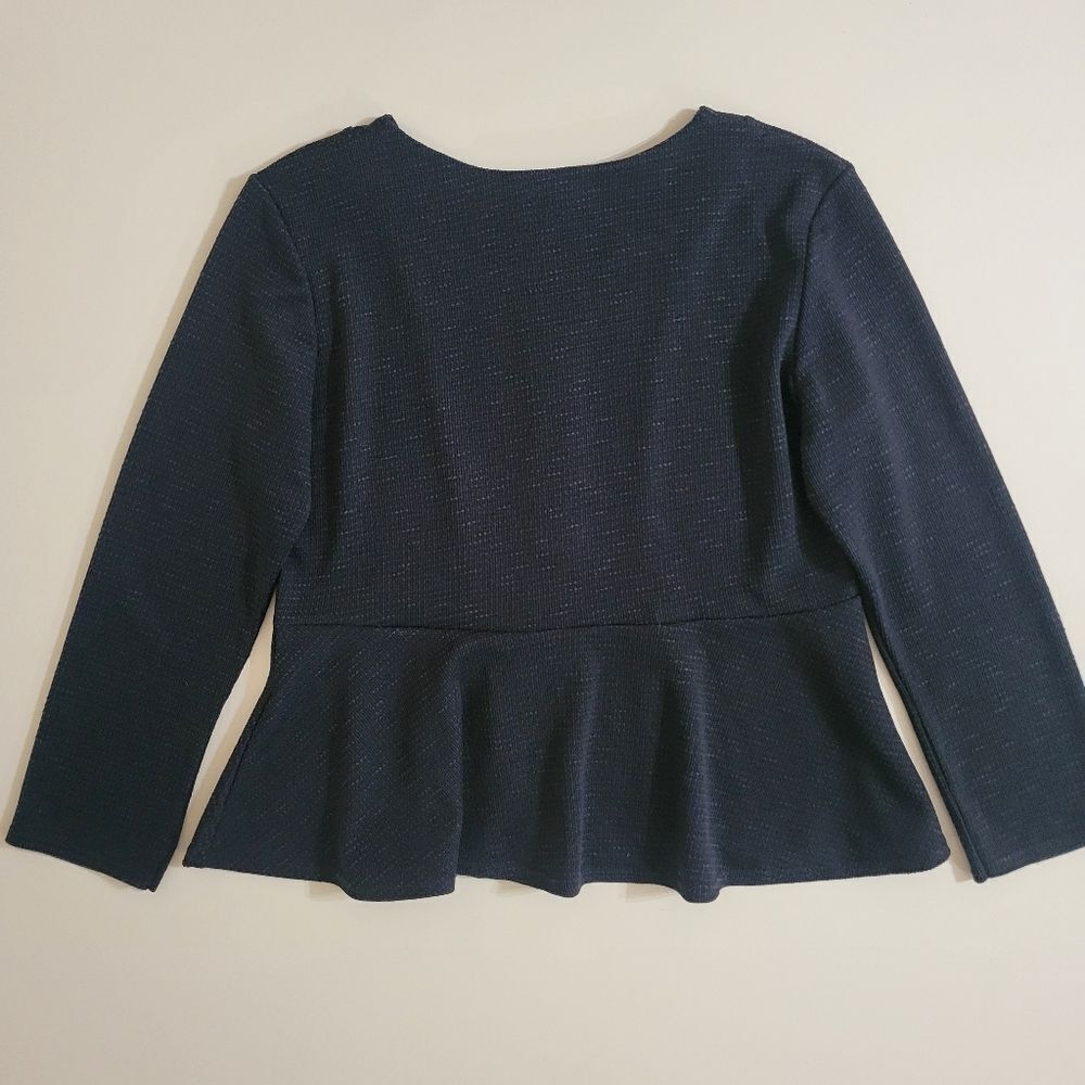 BooHoo Black Gracie Zip-Up Peplum Jacket - Picture 13 of 15